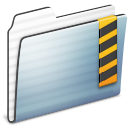 Security Folder Graphite Stripe Icon 128x128 png